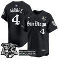 Luis Arraez Jersey #4 San Diego Padres Gothic Edition Vapor Limited Stitched