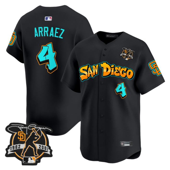 Luis Arraez Jersey #4 San Diego Padres Graffiti Barrio Edition Stitched