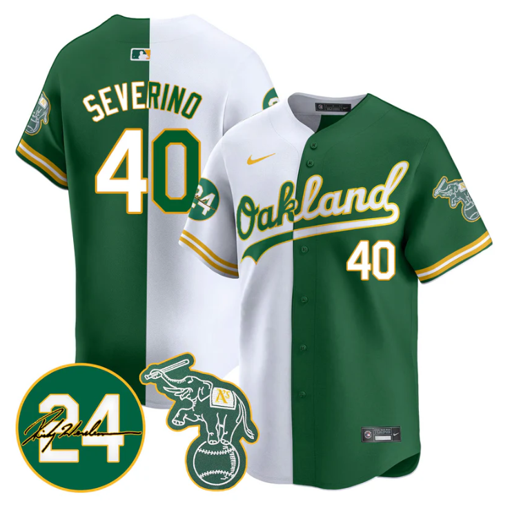 Luis Severino Jersey #40 Oakland Athletics 2025 Rickey Henderson Memorial Stitched