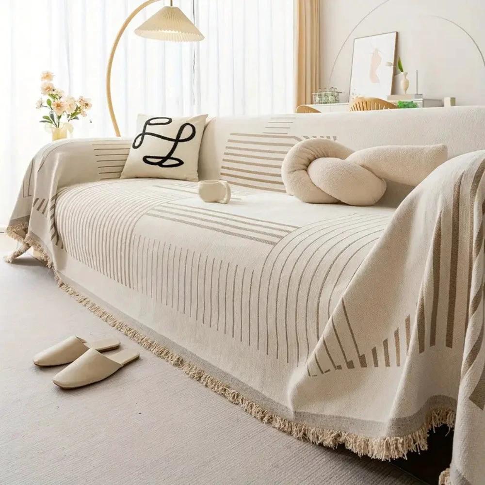 Luxurious Snowflake Chenille Sofa Cover