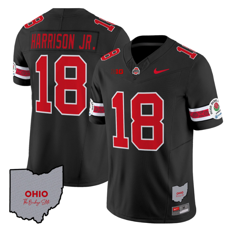 Marvin Harrison Jr Jersey #18 Ohio State Rose Bowl Football
