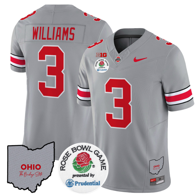 Marvin Harrison Jr Jersey #18 Ohio State Buckeyes Rose Bowl Vapor