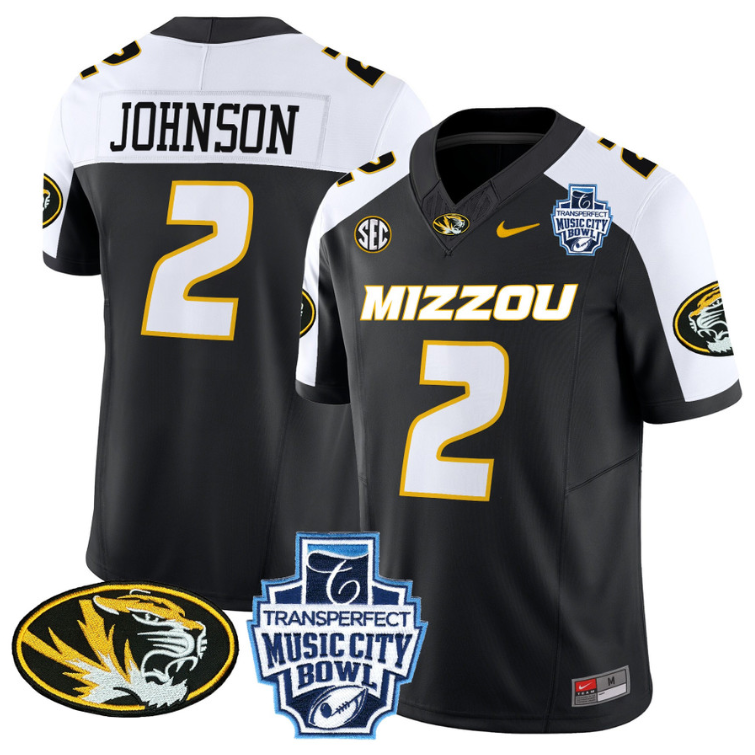 Marquis Johnson Jersey #2 Missouri Tigers 2024 Music City Bowl