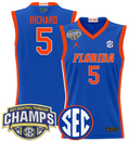 Men Will Richard Jersey #5 Florida Gators 2025 SEC Champions Stitched Royal