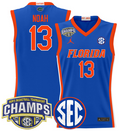 Men Joakim Noah Jersey #13 Florida Gators 2025 SEC Champions Stitched Royal