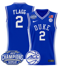 Men Cooper Flagg Jersey #2 Duke Blue Devils 2025 ACC Champions Stitched Royal