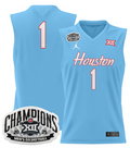 Men Team Jersey #1 Houston Cougar 2025 Big 12 Champions Stitched Blue