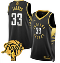 Myles Turner Jersey #33 Indiana Pacers 2025 Finals Swingman Stitched Black Gold