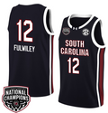 MiLaysia Fulwiley Jersey #12 South Carolina Gamecocks 2024 NCAA Basketball National Champions Black