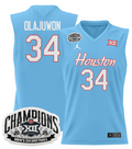 Men Hakeem Olajuwon Jersey #34 Houston Cougar 2025 Big 12 Champions Blue