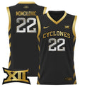 Milan Momcilovic Jersey #22 Iowa State 2024 Lightweight Basketball Black Gold