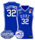 Men Christian Laettner Jersey #32 Duke Blue Devils 2025 ACC Champions Royal