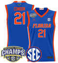 Men Alex Condon Jersey #21 Florida Gators 2025 SEC Champions Stitched White Gold