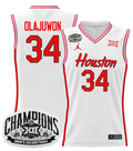 Men Hakeem Olajuwon Jersey #34 Houston Cougar 2025 Big 12 Champions White
