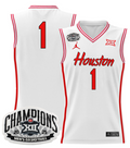 Men Team Jersey #1 Houston Cougar 2025 Big 12 Champions Stitched White