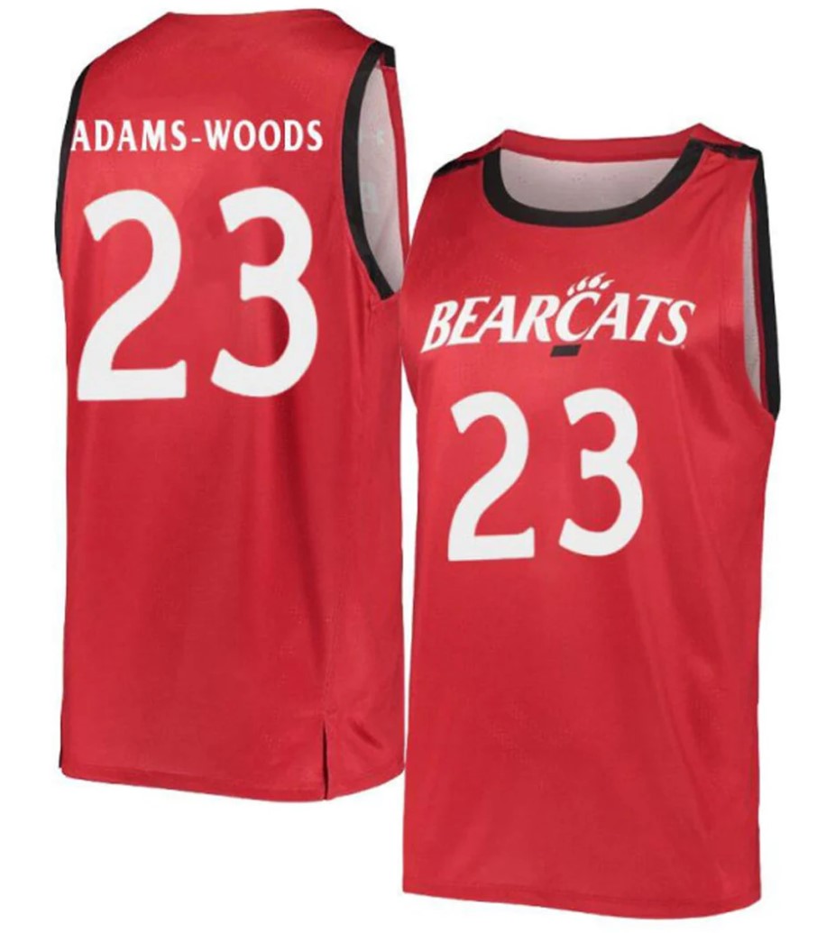 Mika Adams Woods Jersey Cincinnati Bearcats College Basketball Red #23