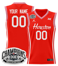 Men Custom Houston Cougar Jersey 2025 Big 12 Tournament Champions Stitched Red