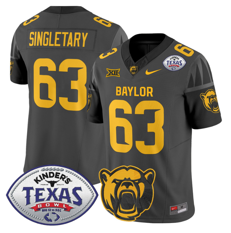 Mike SingletaryJersey #63 Baylor Bears 2024 Texas Bowl Football