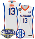 Men Team Jersey #1 Florida Gators 2025 SEC Champions Stitched Black Gold