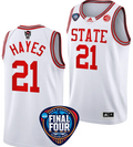 Madison Hayes Jersey #21 NC State Wolfpack Basketball 2024 NCAA March Madness Final Four White