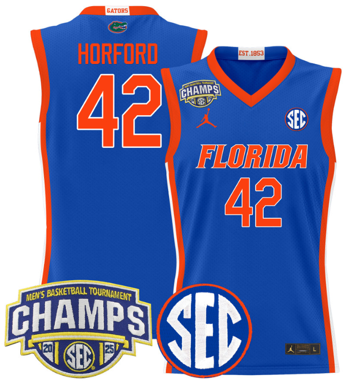 Men Al Horford Jersey #42 Florida Gators 2025 SEC Champions Stitched Royal