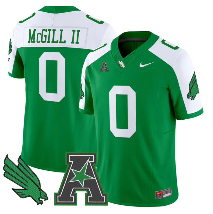Makenzie McGill II Jersey #0 North Texas Mean Green 2025 Stitched