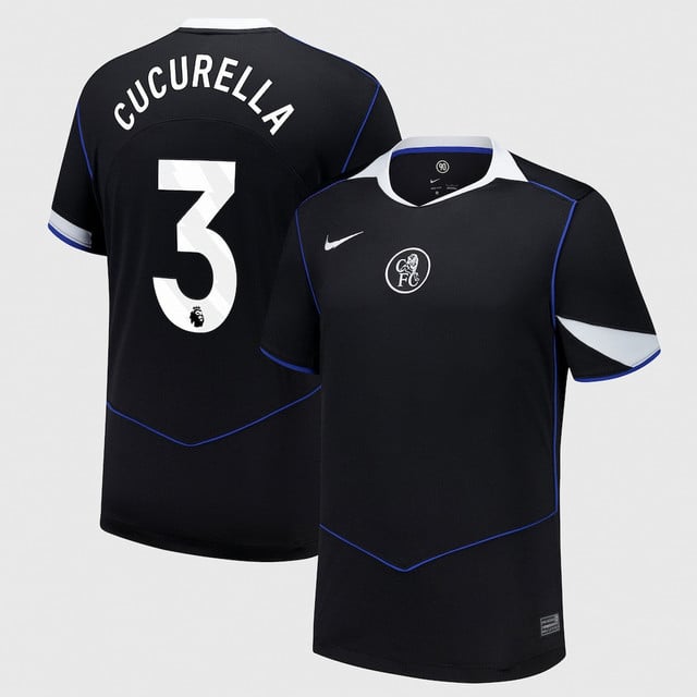 Marc Cucurella 3 Chelsea 2025-26 Third Match Jersey – Black