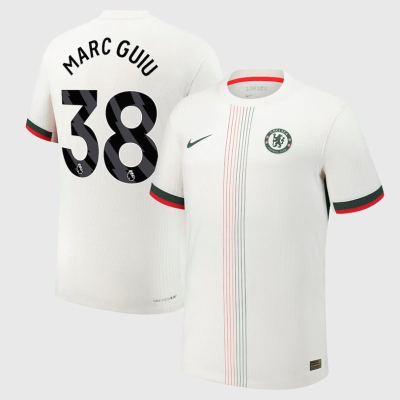 Marc Guiu 38 Chelsea 2025-26 Away Jersey – White