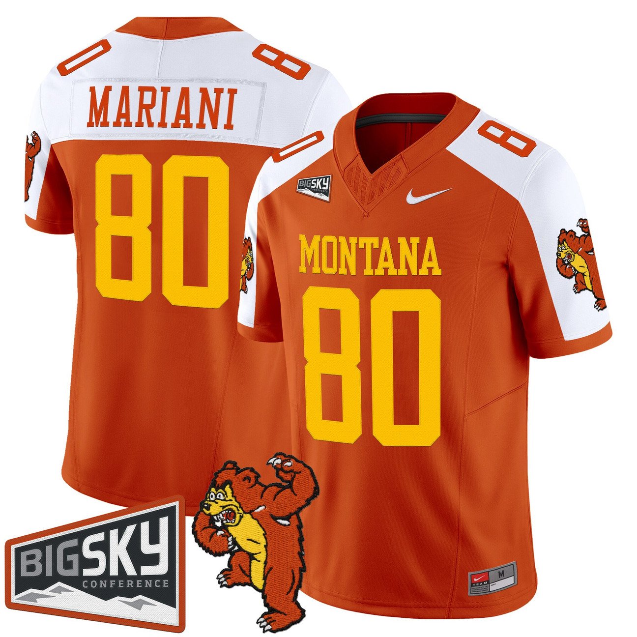 Marc Mariani Jersey #80 Montana Grizzlies 1995 Throwback Stitched