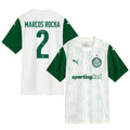 Marcos Rocha #2 Palmeiras 2025-26 Away Match Jersey – White