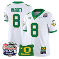 Marcus Mariota Jersey #8 Oregon Ducks 2026 Peach Bowl Oregon State White Alternate