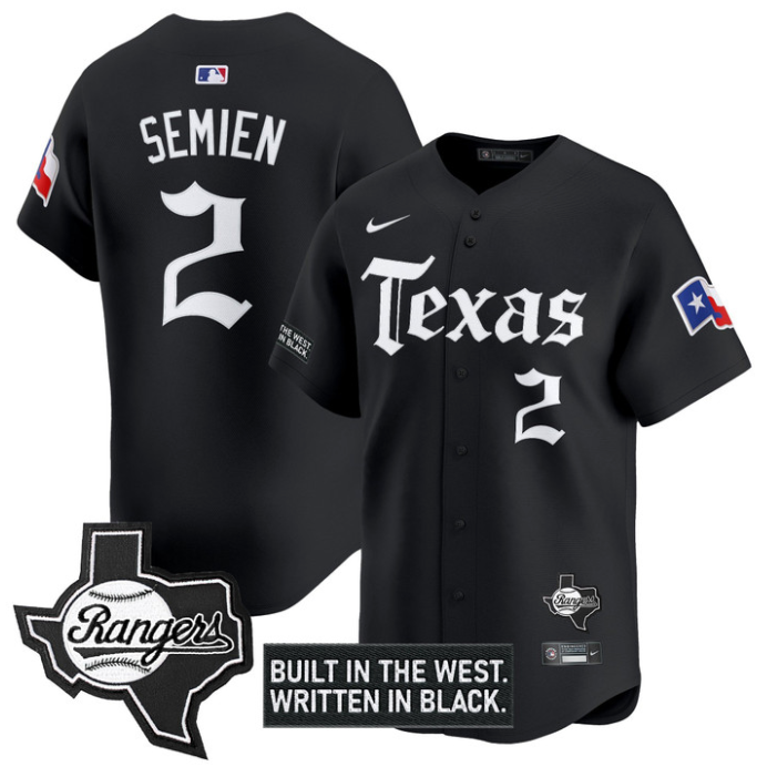 Marcus Semien Jersey #2 Texas Rangers Gothic Frontier Edition Vapor Limited Stitched