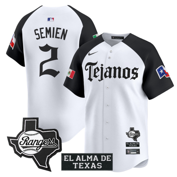 Marcus Semien Jersey #2 Texas Rangers Mexico Tejano Barrio Style Vapor Limited Stitched