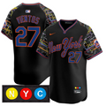 Mark Vientos Jersey #27 New York Mets Subway Style Vapor Premier Limited Stitched