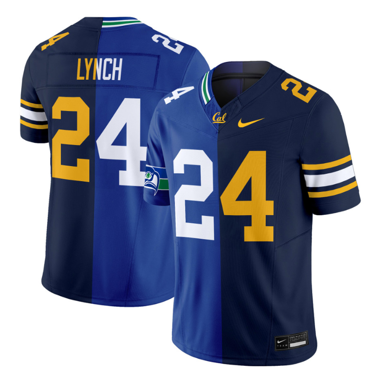 Marshawn Lynch Jersey #24 California Golden Bears Split Vapor Limited Football