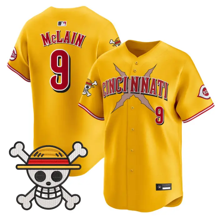 Matt McLain Jersey #9 Cincinnati Reds One Piece Premier Stitched
