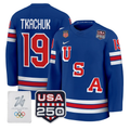 Matthew Tkachuk Jersey #19 USA Olympic 250 Patch Hockey 2026 Stitched