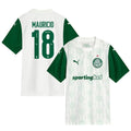 Mauricio #18 Palmeiras 2025-26 Away Match Jersey – White