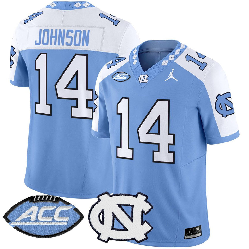 Max Johnson Jersey #14 North Carolina Tar Heels 2025 Limited Stitched