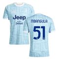 Mbangula 51 Juventus 2025-26 Away Match Jersey – Light Blue