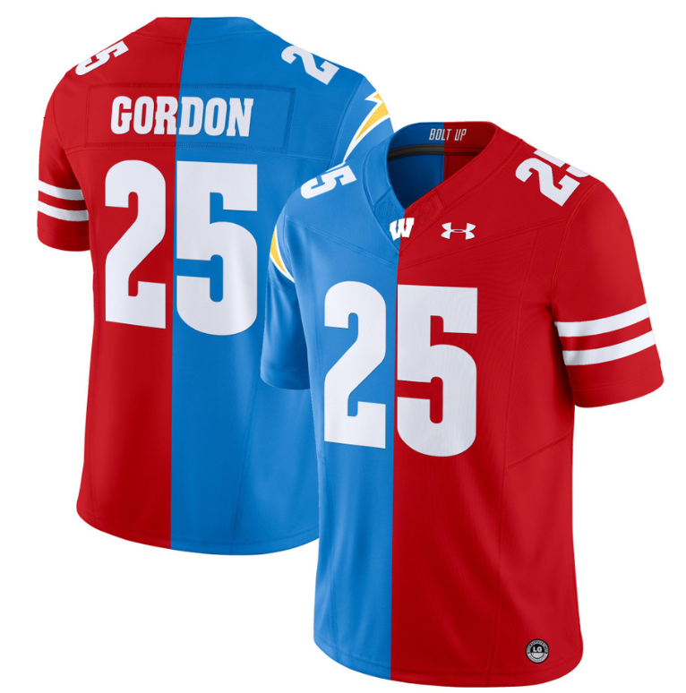 Melvin Gordon Jersey #25 Wisconsin Badgers Split Vapor Football Stitched