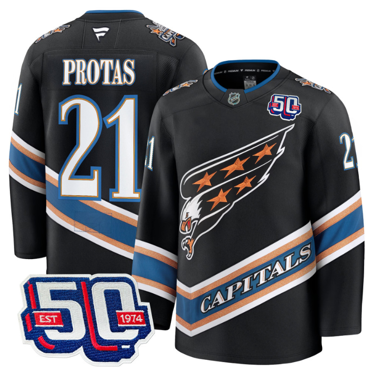 Men Aliaksei Protas Jersey #21 Washington Capitals 50th Anniversary