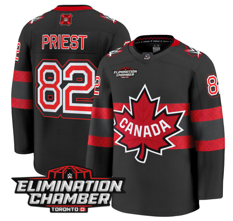 Men Damian Priest Jersey #82 Elimination Chamber Toronto 2025 Stitched