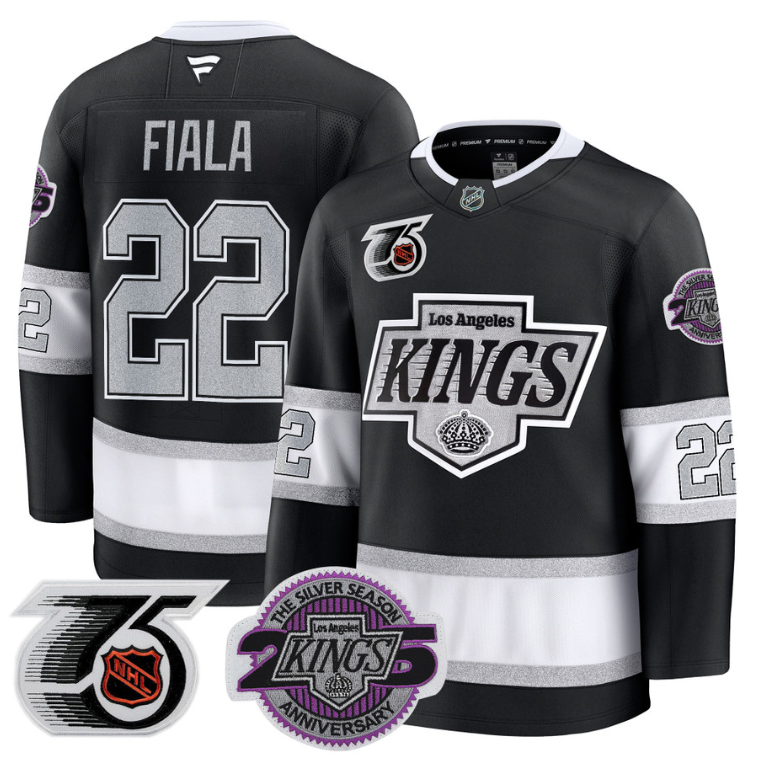 Men Kevin Fiala Jersey #22 Los Angeles Kings 91-92 75th 25th Anniversary