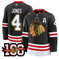 Seth Jones Jersey #4 Chicago Blackhawks 100th Anniversary Stitched Black