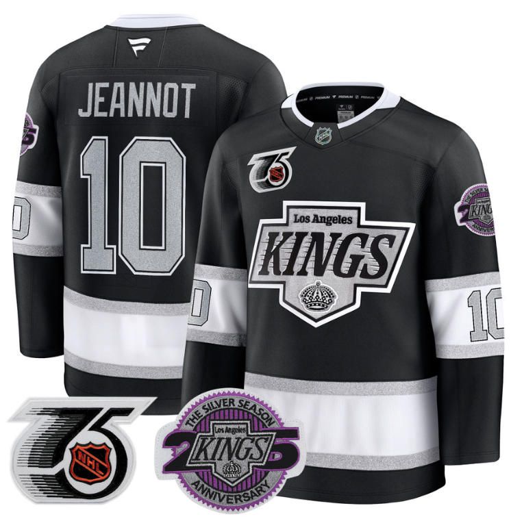 Men Tanner Jeannot Jersey 10 Los Angeles Kings 91-92 75th 25th Anniversary