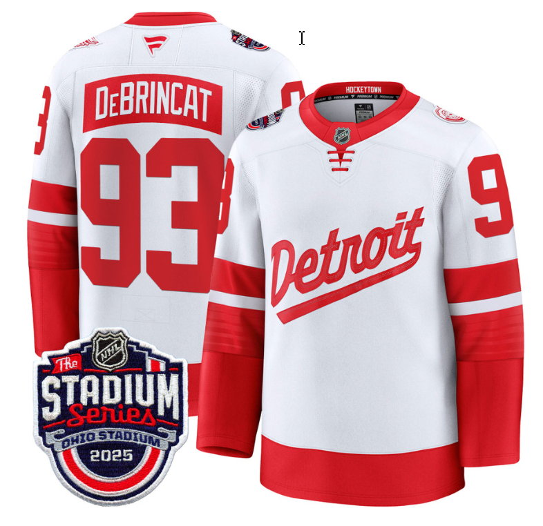 Men's Alex DeBrincat Jersey #93 Detroit Red Wings 2025 Stadium Series Stitched