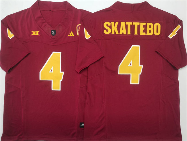 Arizona State Sun Devils #4 Cam Skattebo Red 2025 F.U.S.E. Stitched Jersey