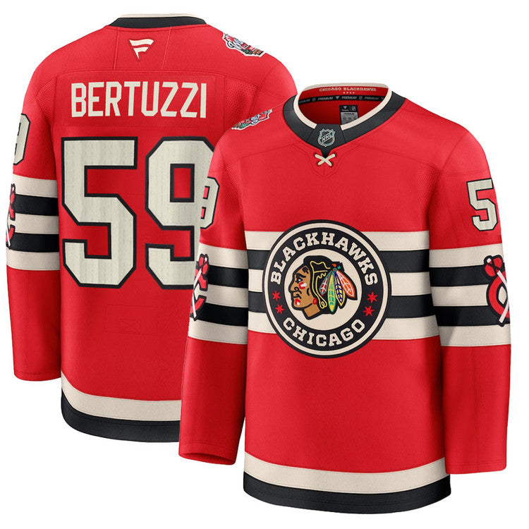 Chicago Blackhawks #59Tyler Bertuzzi 2025 Winter Classic Jersey  2025 Premium Stitched