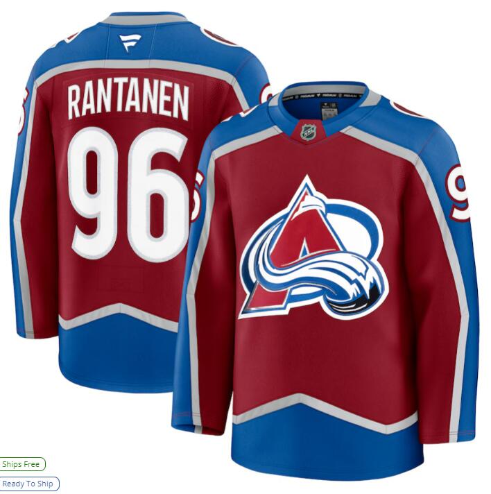 Colorado Avalanche #96 Mikko Rantanen Home Premium Jersey Burgundy